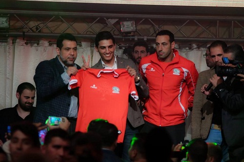 صور محمد عساف في حفلة توديع المنتخب الفلسطيني 2014