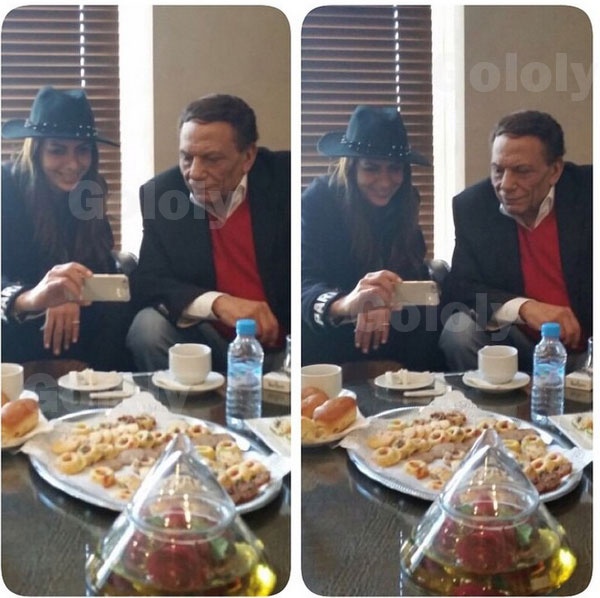 صور الإعلامية الإماراتية راندا جبر مع عادل امام 2014