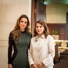 صور ماجدة الرومي مع الملكة رانيا العبد الله