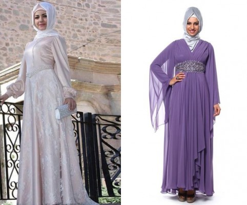بالصور  نصائح للمحجبات عند ارتداء فستان سورايه 2015