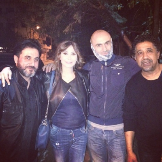 صور إليسا مع الشاب خالد وملحم زين في بيروت 2015