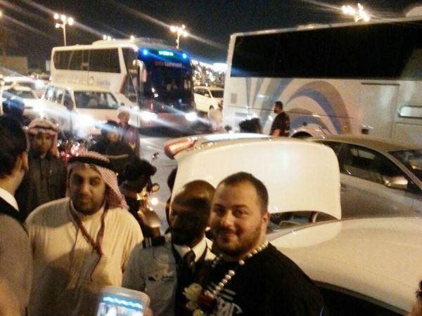صور استقبال ماجد المدني بعد خروجه من أراب آيدول 2014