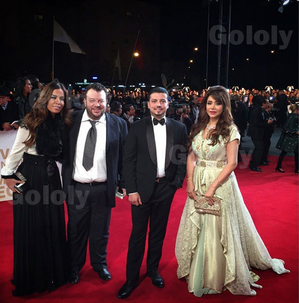صور لجين عمران بفستان بنفسجي طويل في حفل ختام مهرجان دبي السينمائي 2014