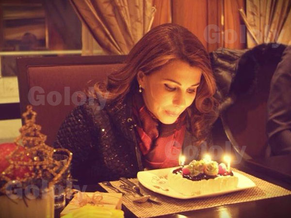 صور ماجدة الرومي وهي تحتفل بعيد ميلادها 2014