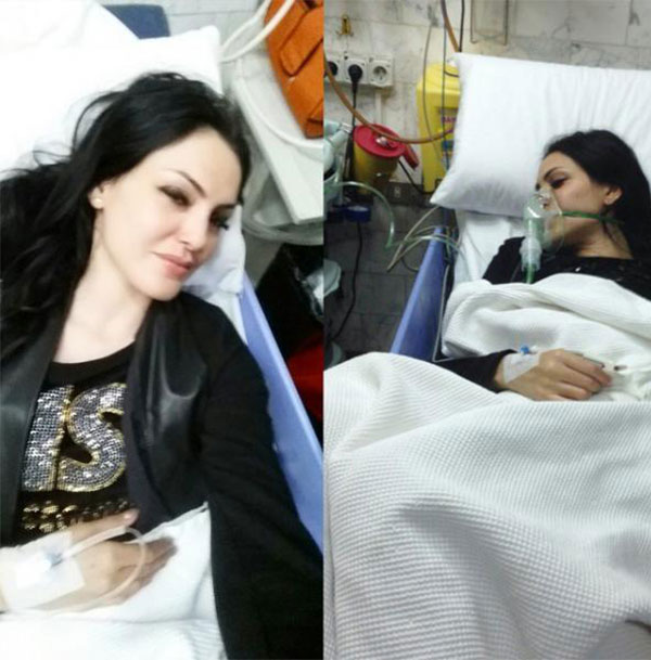 صور الفنانة التونسية دارين حداد في المستشفى 2014