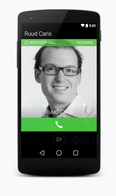 تسريب واجهة المكالمات الصوتية في واتساب 2015 whatsapp