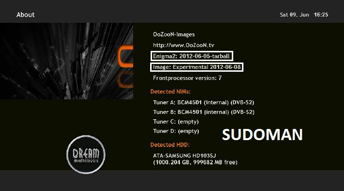OoZooN OE2.0 GP3.2 DM8000HD BKP BY SUDOMAN 2012.06.09