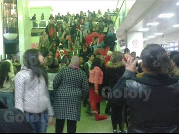 صور استقبال غادة الجريدي في مطار قرطاج الدولي بتونس