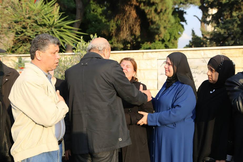 صور نجوم الفن في جنازة محمود سعيد 2015 , صور جنازة الممثل الفلسطيني محمود سعيد 2015