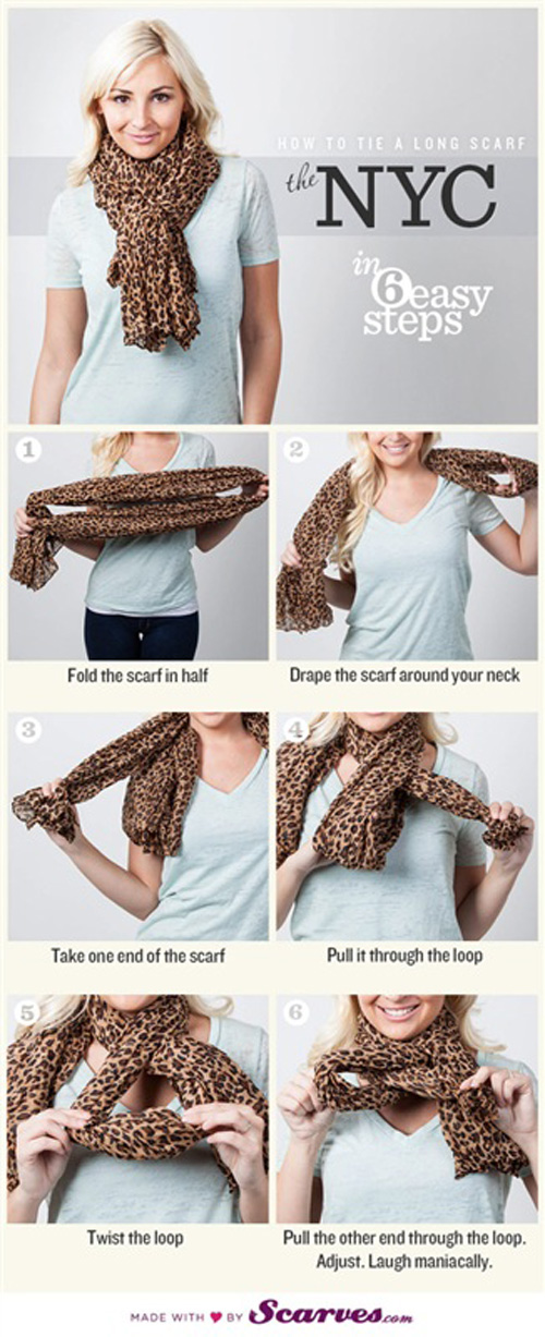 بالصور أفضل 10 طرق لإرتداء السكارف 2015