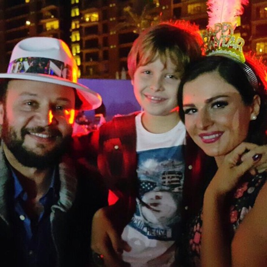 صور مكسيم خليل مع زوجته سوسن أرشيد في ليلة رأس السنة 2015