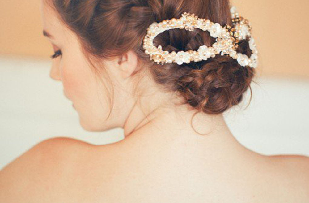 صور إكسسوارات شعر العروس موضة 2015