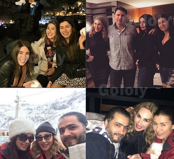 صور نادين الراسي مع أصدقائها في فاريا 2015