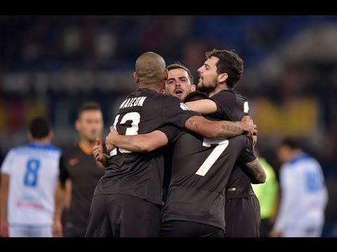 يوتيوب نتيجة ملخص اهداف مباراة روما وامبولى اليوم 20-1-2015