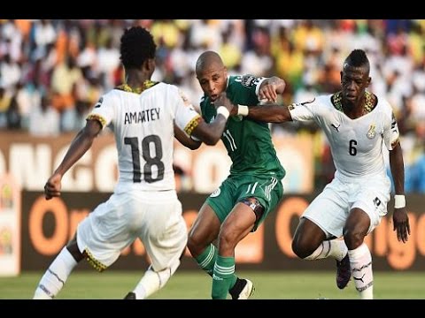 يوتيوب نتيجة ملخص اهداف مباراة غانا والجزائر اليوم 23-1-2015