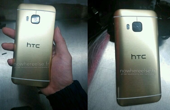 صورة هاتف HTC One M9 باللون الذهبى 2015