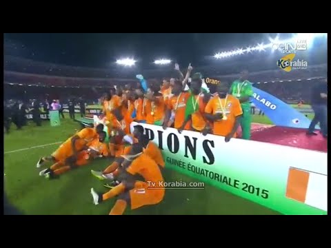 بالفيديو لحظة تتويج ساحل العاج بلقب بطل كأس افريقيا 2015
