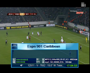 ESPN Caribbean [Caribbean 901] & ESPN 2 [Syndication 902] @ Telstar 12 @ 15°W