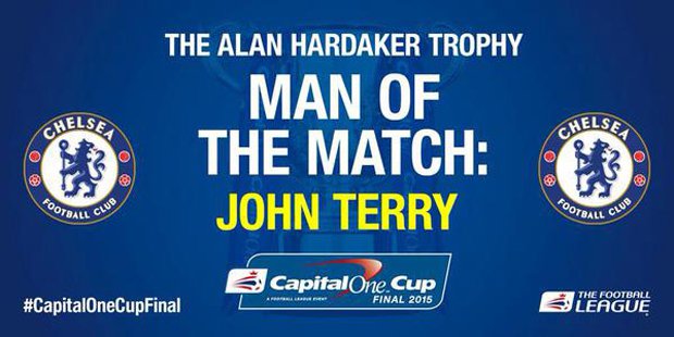 جون تيري أفضل لاعب فى نهائى كأس الرابطة الإنجليزية 2015