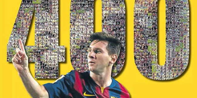 بالفيديو شاهد جميع أهداف ميسى الـ400 مع برشلونة 2015 hd