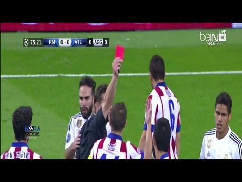 بالفيديو لحظة طرد اردا توران في مباراة ريال مدريد اليوم الاربعاء 22-4-2015