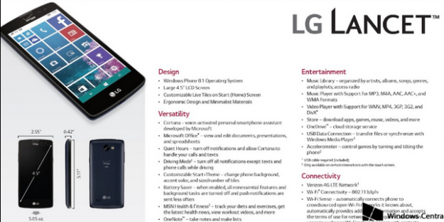 رسميا صور ومواصفات وسعر هاتف LG Lancet الجديد 2015