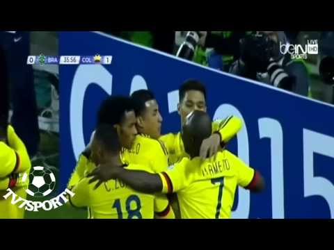 بالفيديو لحظة طرد نيمار في مباراة كولومبيا - كوبا امريكا 2015