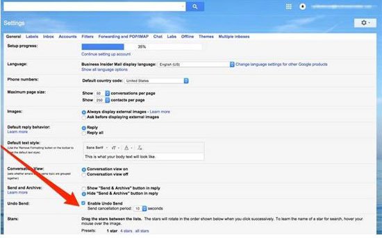 بالصور طريقة التراجع عن ارسال الايميل في بريد Gmail جوجل 2015
