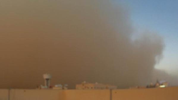بالصور عاصفة رملية تضرب محافظة القريات اليوم 7-9-2015