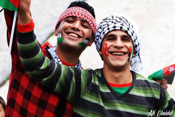 صور الجماهير الأردنية في مباراة فلسطين والسعودية 2015