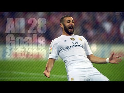 بالفيديو اهداف كريم بنزيمة الـ28 في موسم 2016