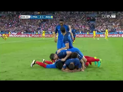 فيديو يوتيوب اهداف مباراة فرنسا ورومانيا اليوم الجمعة 10-6-2016 جودة عالية hd - يورو 2016