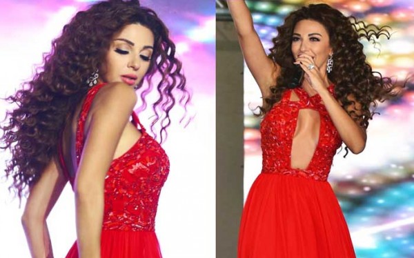 صور ميريام فارس بفستان احمر في حفلة عيد الاضحى 2016
