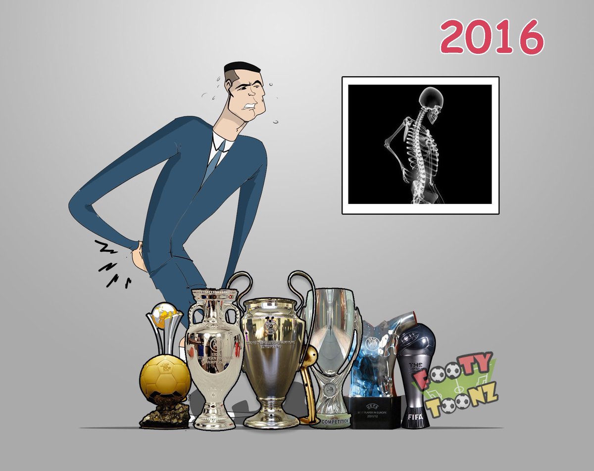 كاريكاتير رونالدو والجوائز الفردية والجماعية في 2016