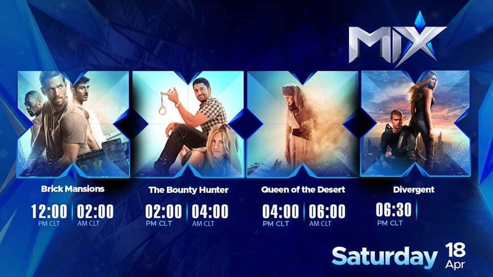 جدول أفلام قناة ميكس Mix اليوم 18-4-2020