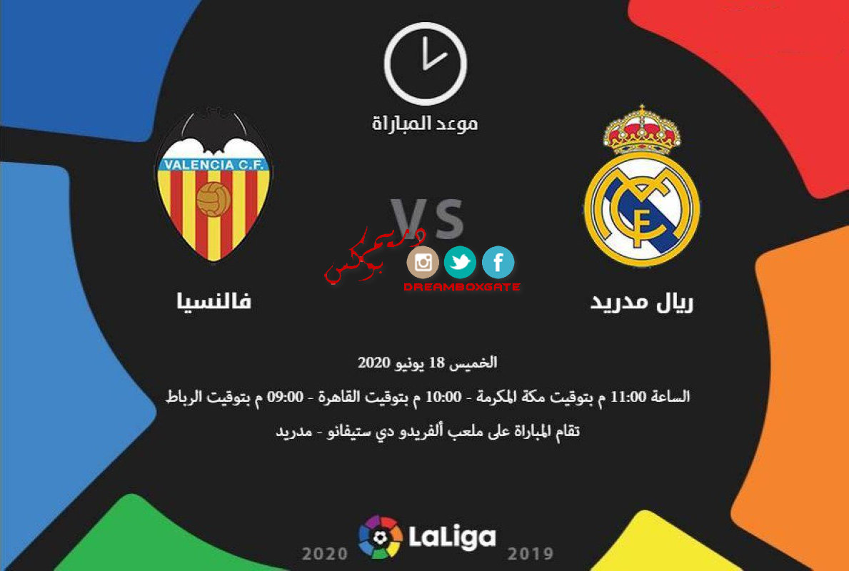 مباراة ريال مدريد وفالنسيا مجانا قناة ليبيا الرياضية اليوم الخميس 18-6-2020