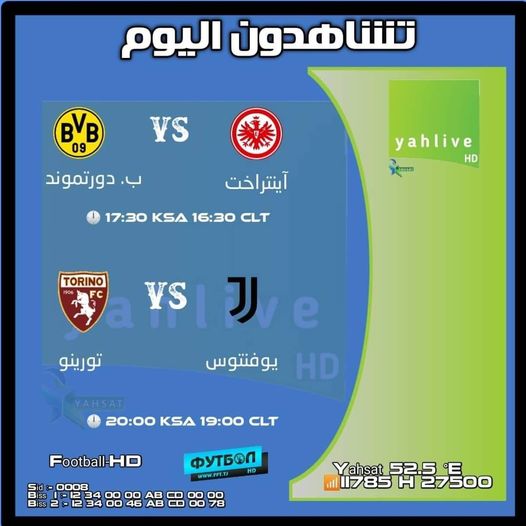 جدول مباريات قناة فوتبول Football HD اليوم 5-12-2020 على الياه سات