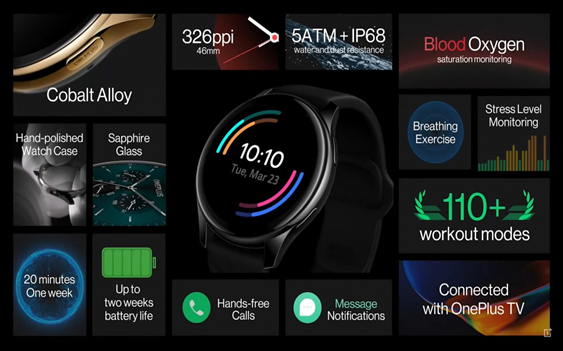 مواصفات وسعر ساعة OnePlus Watch الذكية