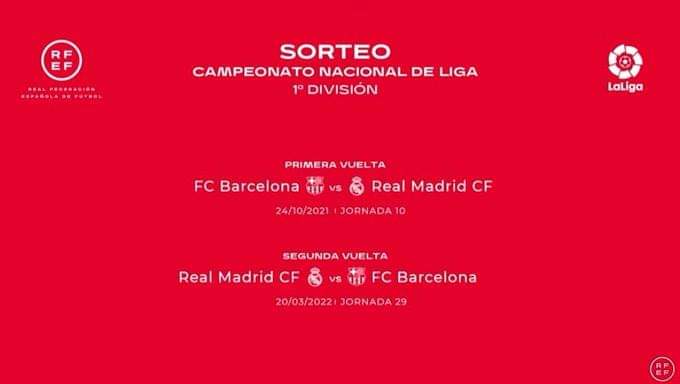 مواعيد مباريات كلاسيكو ريال مدريد وبرشلونة في 2021