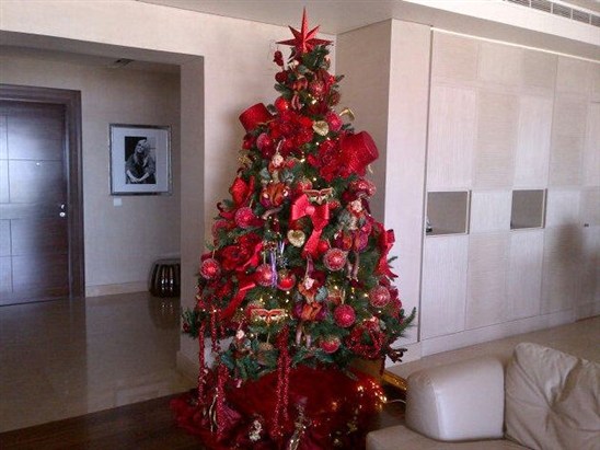 بالصور إليسا مع شجرة الميلاد في منزلها - صور اليسا في الكريسماس 2013 - صور اليسا مع شجرة الميلاد 2013