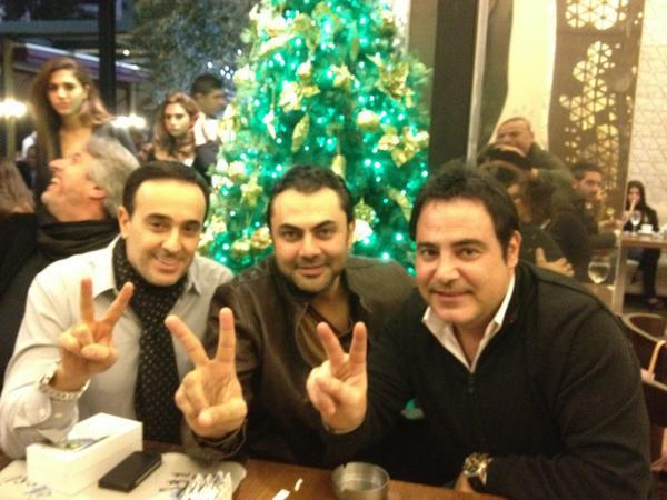 صور من سهرة صابر وعاصي في مطعم روزي في لبنان برنامج ذا فويس