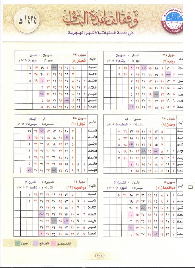 التقويم الميلادي 2013 , التقويم الميلادي 2013 والهجري 1434 , التقويم الهجري 1434 , تقويم 1434 , تقويم 2013