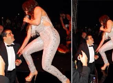 بالصور غزل بين هيفاء وأغنى أغنياء لبنان ليلة رأس السنة 2013