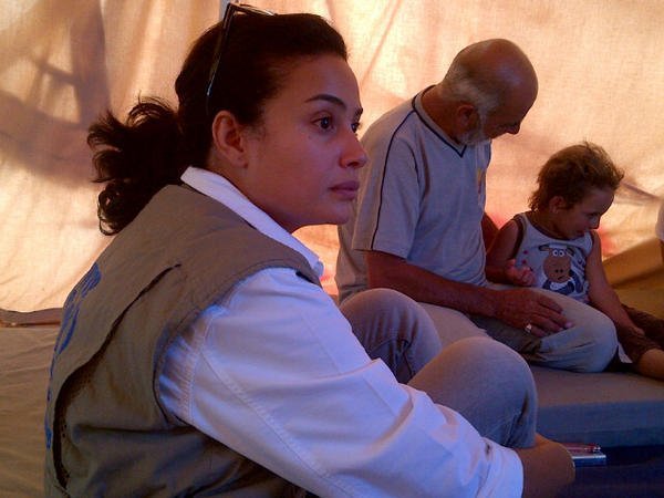 صور هند صبري بالاردن 2012 - صور هند صبري في مخيم الزعتري 2012