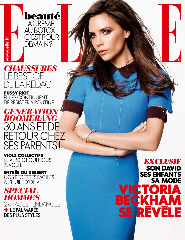 صورة فيكتوريا بيكهام على غلاف مجلة Elle 2012