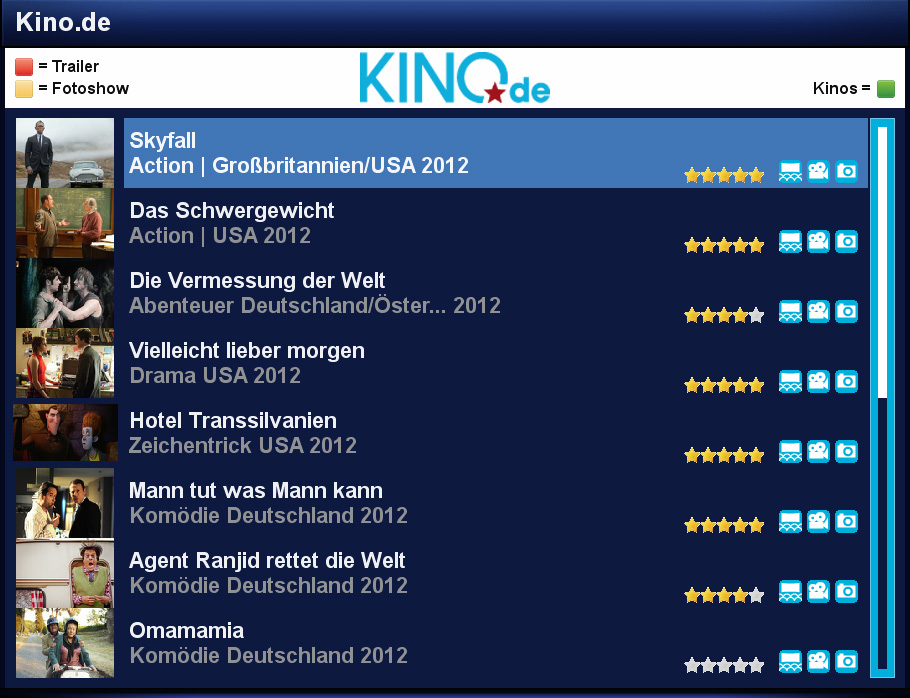 KINO.de all the latest movies, trailers and Germany Cinema Program Version 0.2