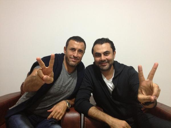 صور جديدة لكاظم ومحمد كريم في كواليس الحلقة التاسعه من برنامج ذا فويس احلى صوت 2012