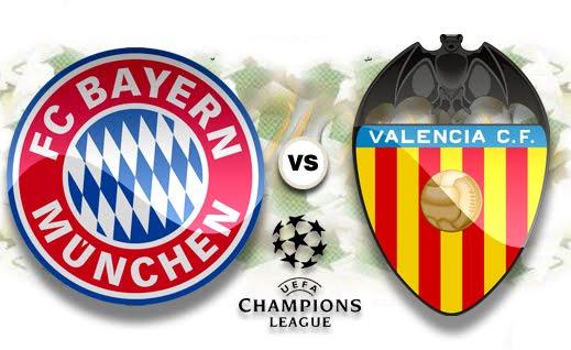 watch online Valencia Vs Bayern Munich 20/11/2012