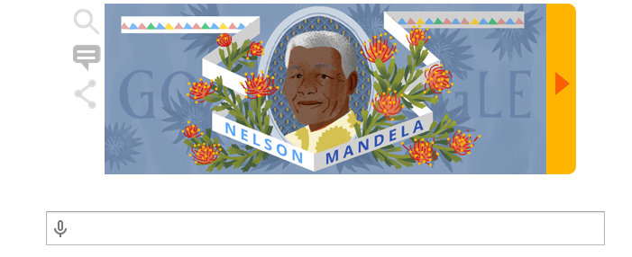 صور شعار جوجل وهو يحتفل بذكرى ميلاد نيلسون مانديلا 2014 Nelson Mandela