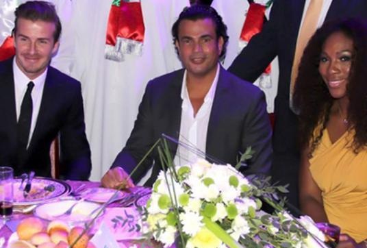 صور عمرو دياب و ديفيد بيكهام حفل خاص بفندق قصر الإمارات في إمارة أبو ظبي